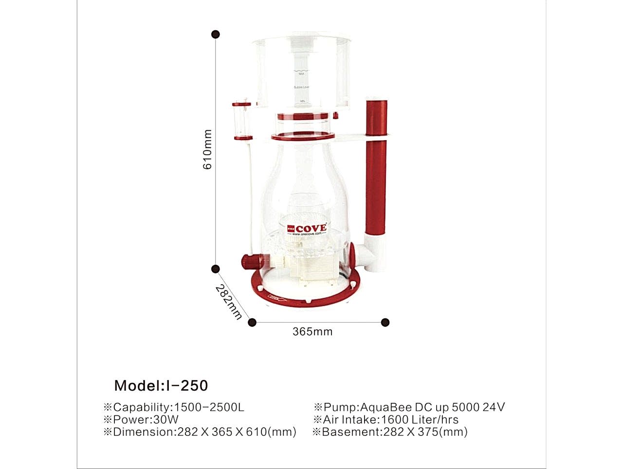 AQUABEE COVE - I-250 Protein Skimmer