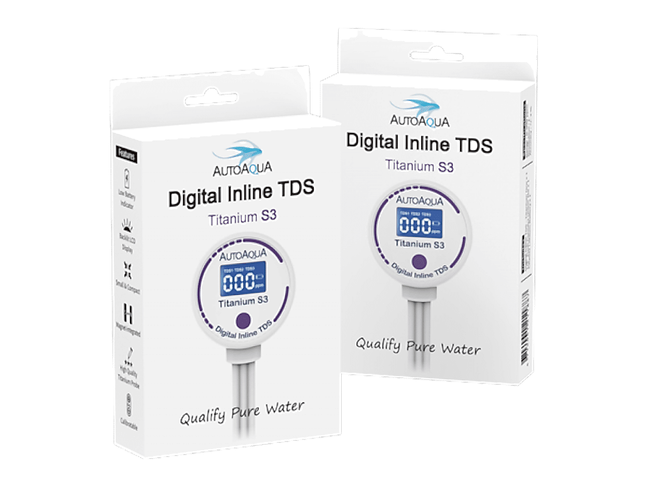 AutoAqua Digital Inline Tds - Titanium S3 TDS-300S